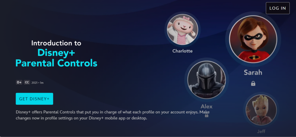 Disney+ Disney+ Parental Controls